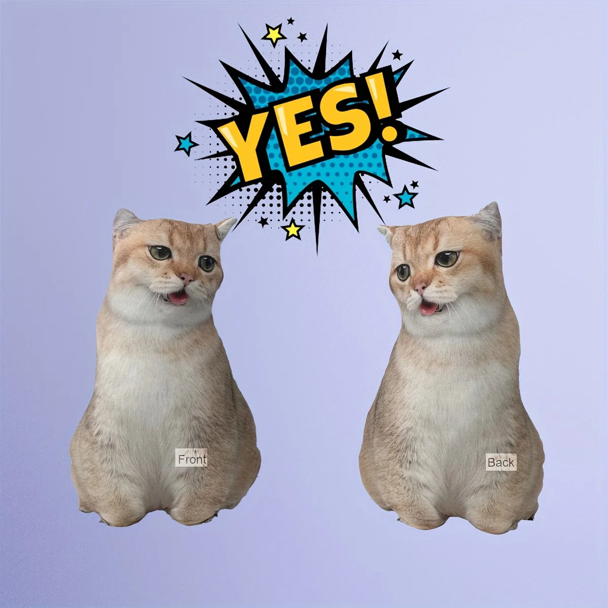 A customizable pet pillow, personalized 3D portrait plush toy for cats