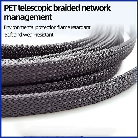 PET Elastic Woven Wire Mesh Black Encrypted Flame Retardant Woven Wire