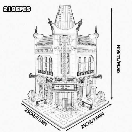 Creative Expert Bricks Bank Cafe Corner MOC Street View City Model