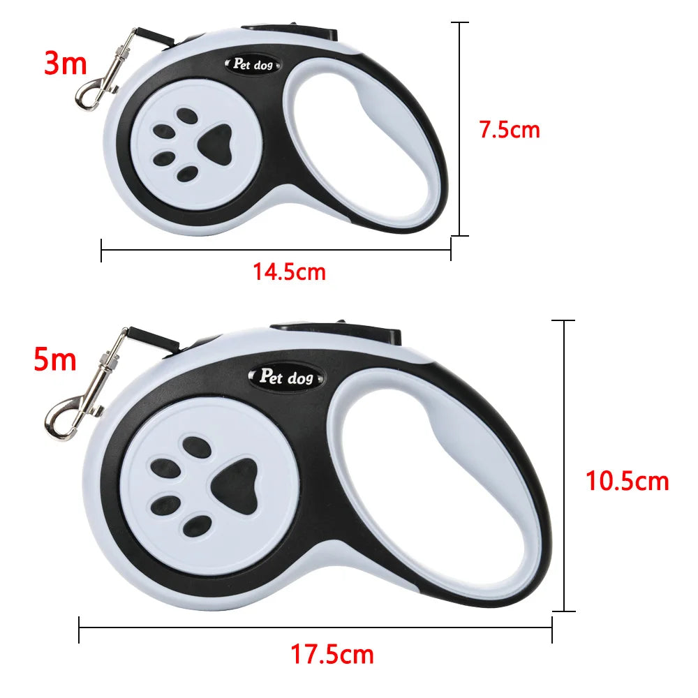 3m 5m Nylon Pet Dog Leash Automatic Retractable Extending Rope Puppy