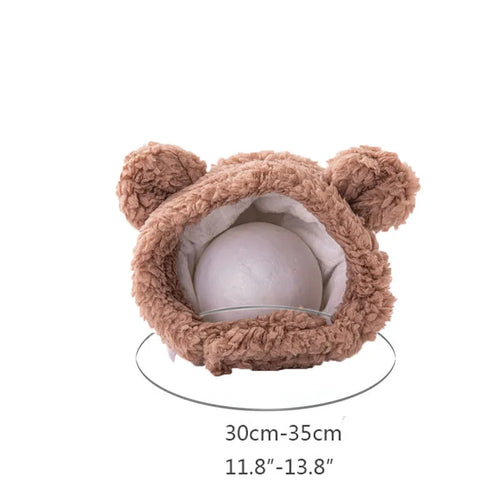 Cute Bear Rabbit Hooded Pet Cat Dog Accessories Cosplay Cat Hat Winter