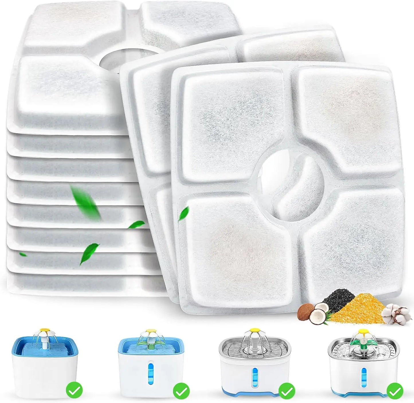 Cat Water Fountain Filter Replacement, 4/8 Pack  Filters Compatible