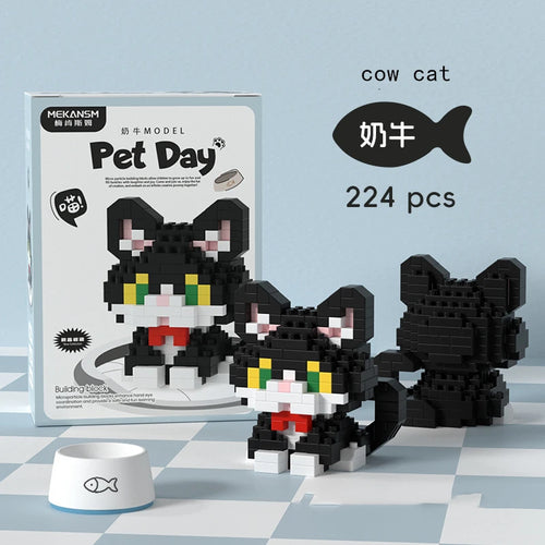 Mini Cute Pet Cat Series Cute Ragdoll Siamese Cat Brick Corgi Husky