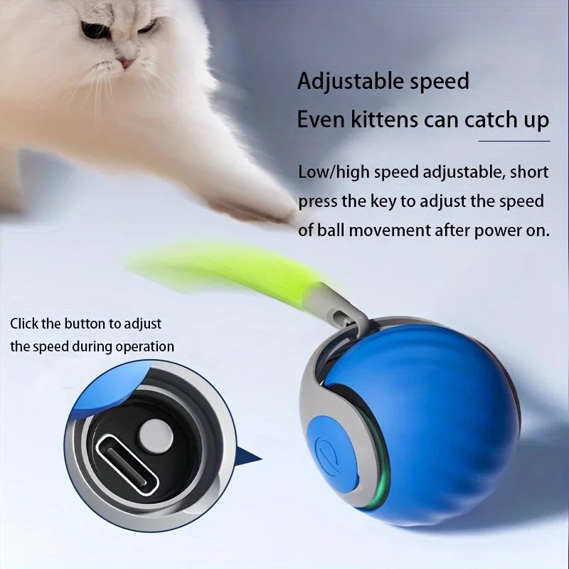 Smart Cat Toys Balls Automatic Interactive Pet Electric Rolling Teaser