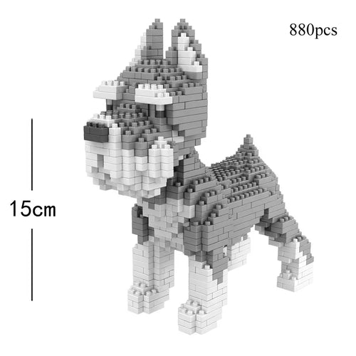 KNEW BUILT Dachshund Dog Model Mini Building Block Toy Set 9 Style for