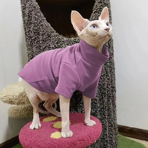 Sphynx Cat Clothes Baby Soft Cotton Fall Winter Kitten Small Dog