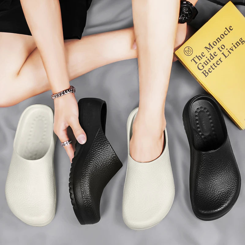 Men Slippers Couples Garden Clog Women Water Proof Chef Shoe