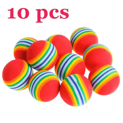 5/10PCS Rainbow EVA Pet Toy Balls Soft Lightweight Interactive Scratch