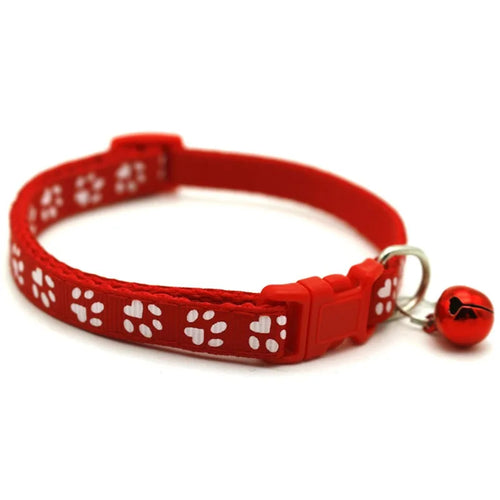Heart Charm and Bell Cat Collar Safety Elastic Adjustable with Soft