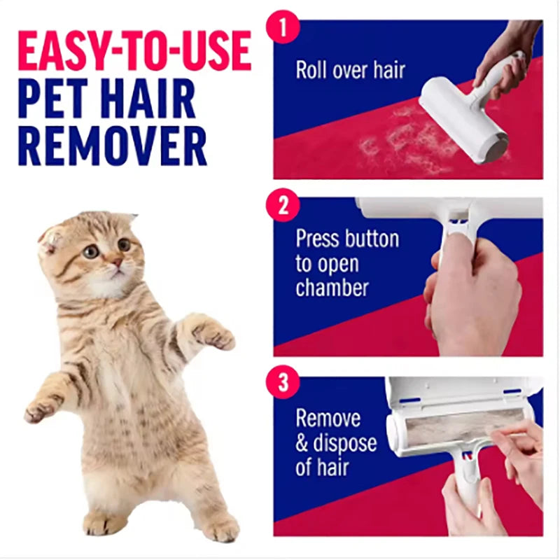 Pet hair remover for cats and dogs reusable self-cleaning cotton plush