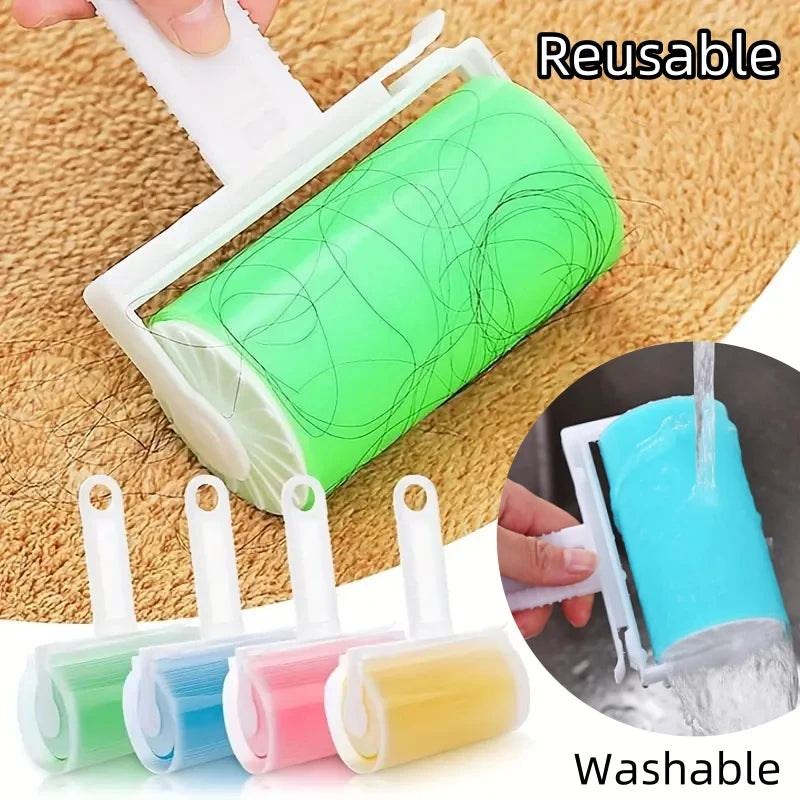 Washable Clothes Hair Sticky Roller Reusable Portable Home Clean Pet