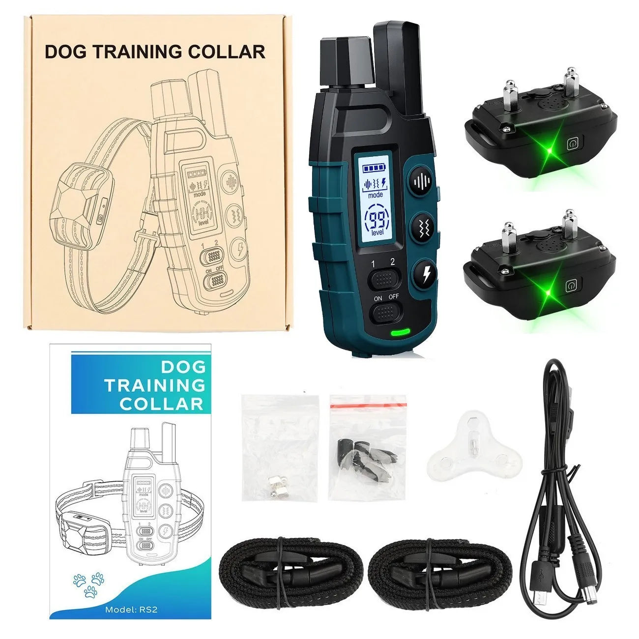 1000M Remote Pet Dog Training Collar IP67 Waterproof Shock Vibration