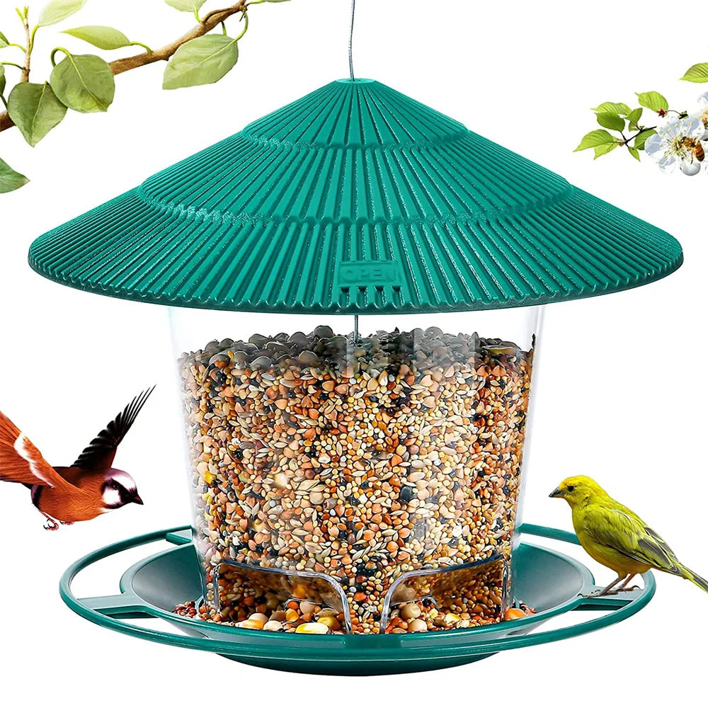 Waterproof Hanging Wild Bird Seed Feeder Bird Feeding Tool Garden