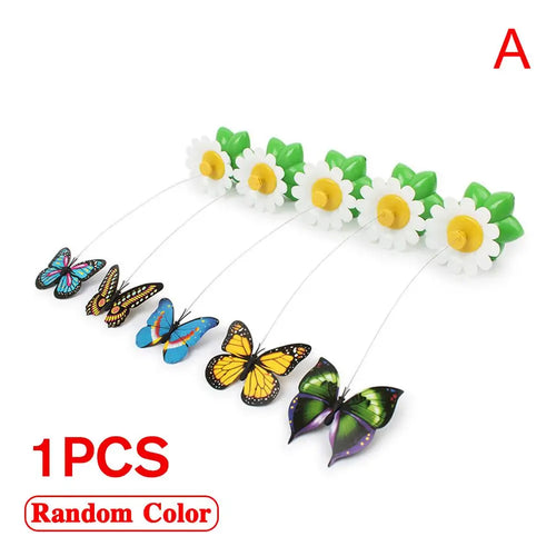 1PCS Electric Butterfly Cat Toy Shake Rotating Flying Automatic