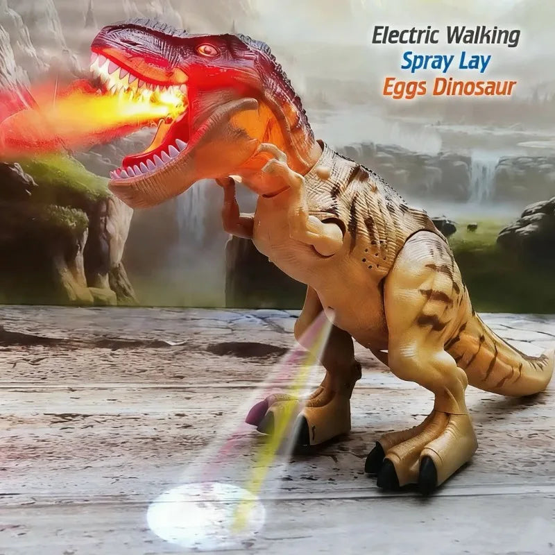 Electric Toy Large Size Walking Spray Lay Eggs Dinosaur Robot  for