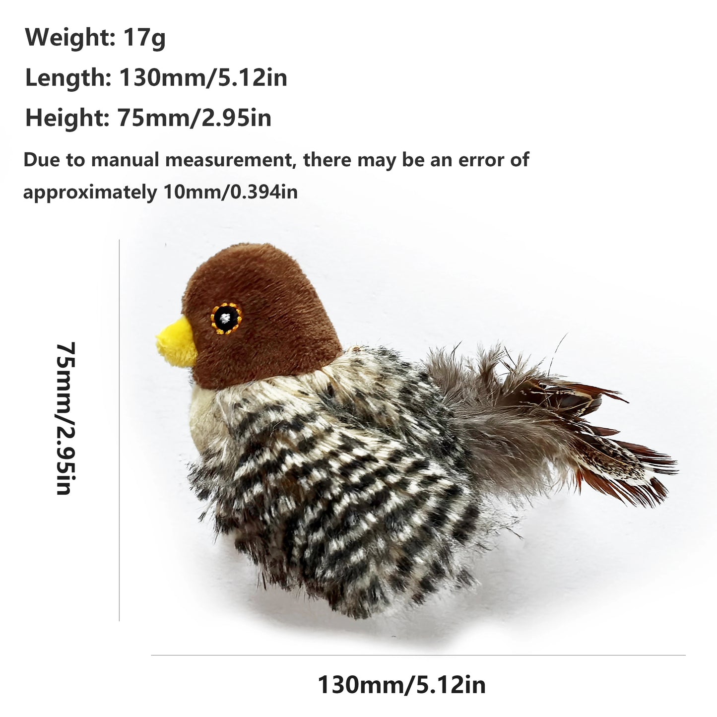 Interactive Cat Toys Electric Squeaky Simulation Bird Plush Cats Pets