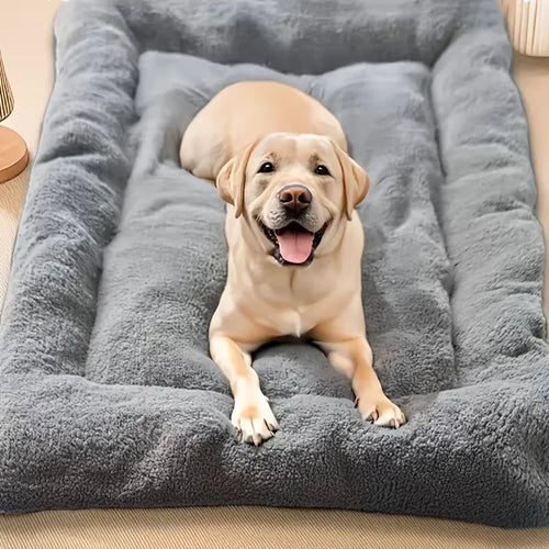 Oversized Plush Dog Cat Bed Sofa Crate Pad Ultra Soft Polyester Pet