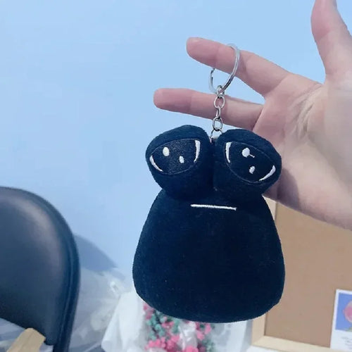Hot 10cm Game My Pet Alien Pou Plush Keychain Furdiburb Emotion Alien