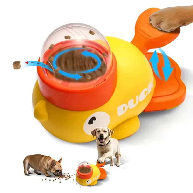 Little yellow duck pet leaking device pet interactive toys educational
