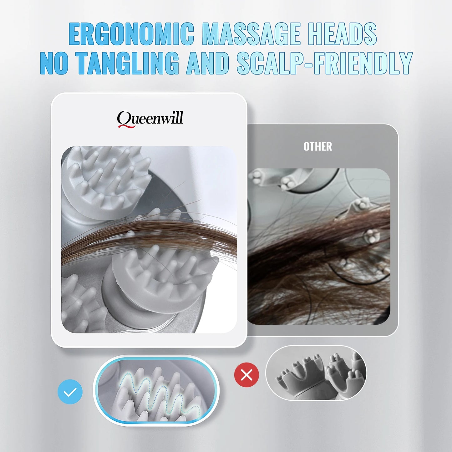 Electric Head Scalp Massager Body Massage Neck Deep Tissue 4 Kneading
