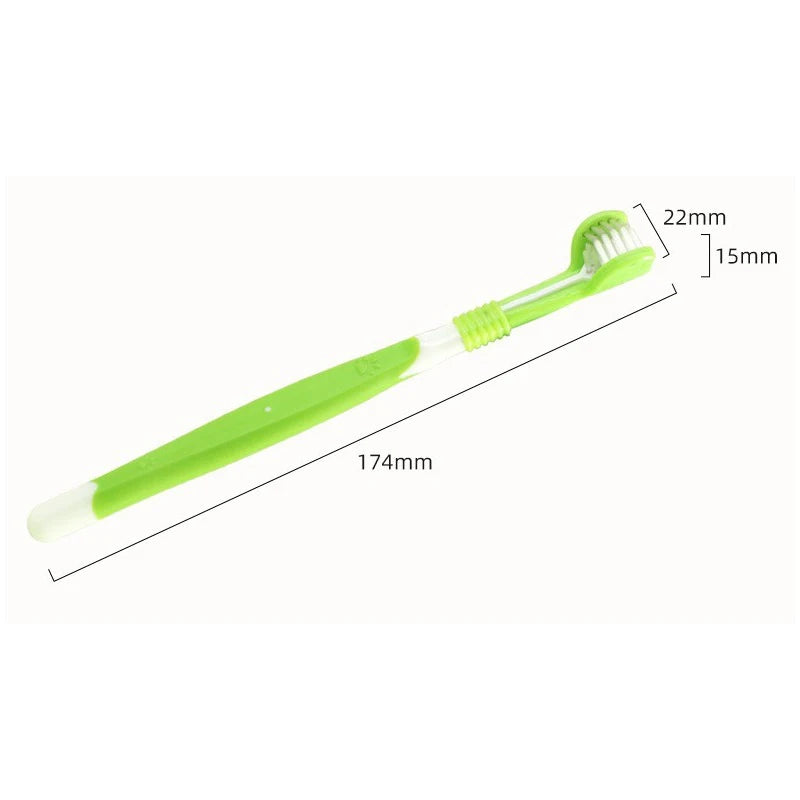 3-Sided Pet Toothbrush Dog Plastic Toothbrush Removing Bad Breath