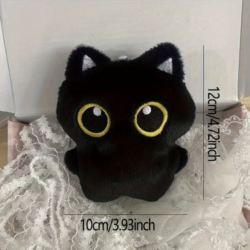 1 Pcs Cute Plush Little Black Cat Doll Pendant Versatile Hanging