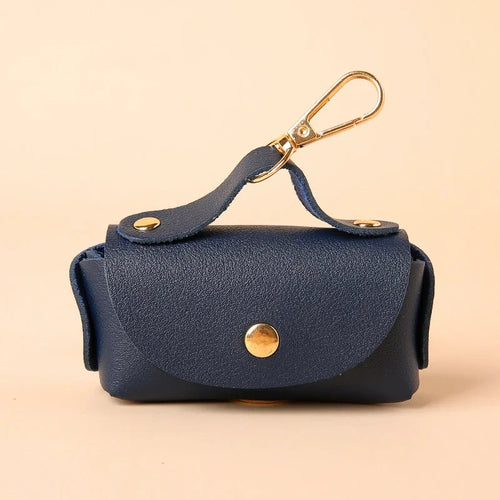Portable Dog Poop Bag Organizer Stylish Pet Bag Holder Leather Pet