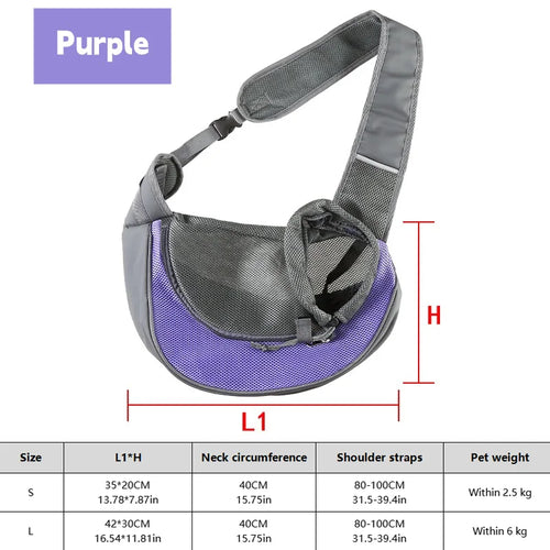 1Pc Dog out backpack,Dog Sling Carrier Breathable Mesh Travel