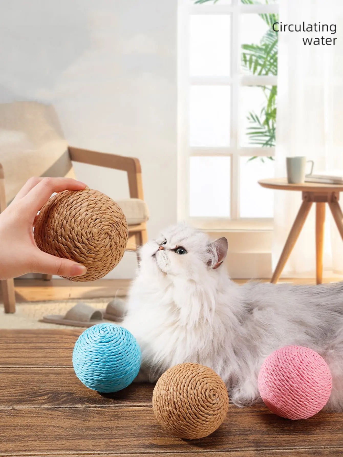 10CM Interactive Sisal Cat Scratching Ball Toy For Kitten Teeth