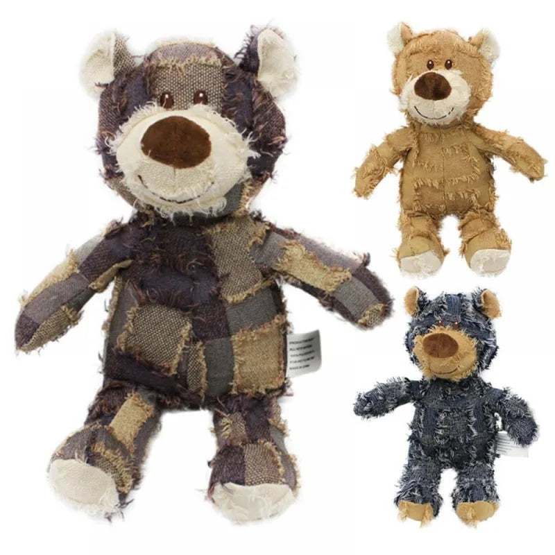 Pet Teddy Bear Soundmaking Toy Plush Interactive Dog Toys Grinding