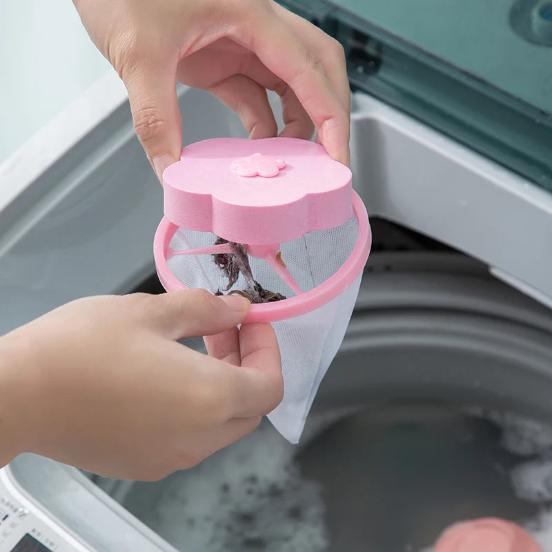 1-4PCS Reusable Laundry Ball With Mesh For Washing Machine Plum