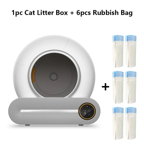 65L Automatic Intelligent Cat Litter Pan Self Cleaning Fully Closed