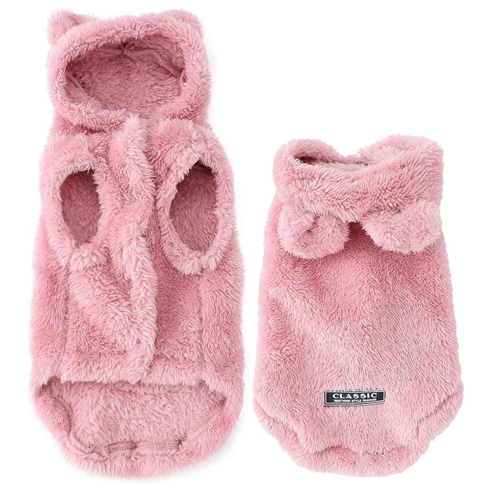 Fleece Warm Cat Costume For Winter Autumn Cute Soft Cats Clothes For