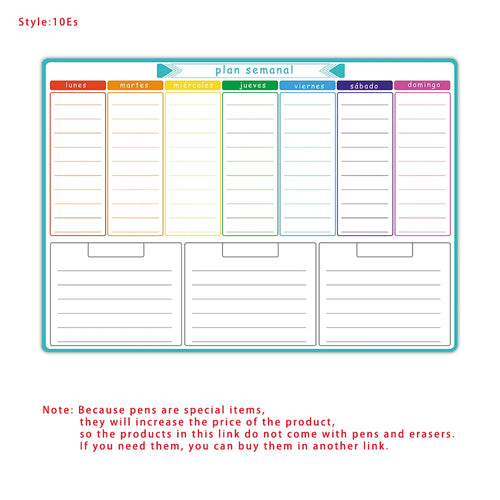 A3 Size Magnetic Weekly &monthly Planner Dry Erase Calendar Fridge
