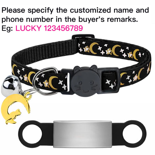 Customized Cute Glow Cat Collar Free Engraved Puppy Kitten Anti-lost