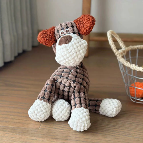 Cute Donkey Plush Toy for Dogs - Squeaky Chewable Interactive Pet Toy