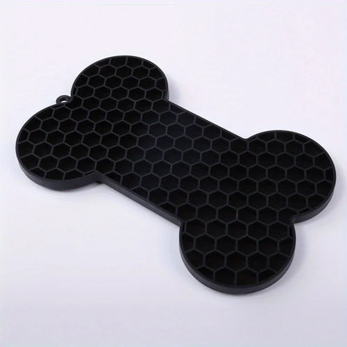 1PC Dog Slow Food Pad Bone Silicone Pet Licking Pad Mat Placemats Pet