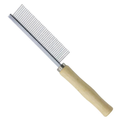 1Pcs Pet Wooden Handle Comb Cats/Dogs Stainless Steel Beauty Comb Pet
