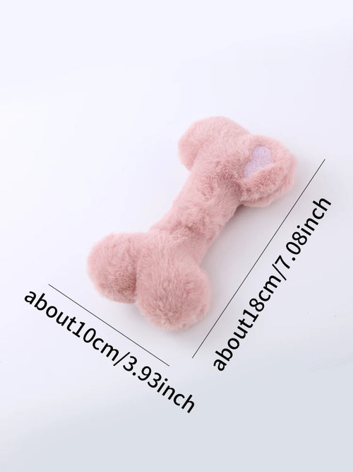 Cute love bone plush vocal dog toys containing bb called grinding