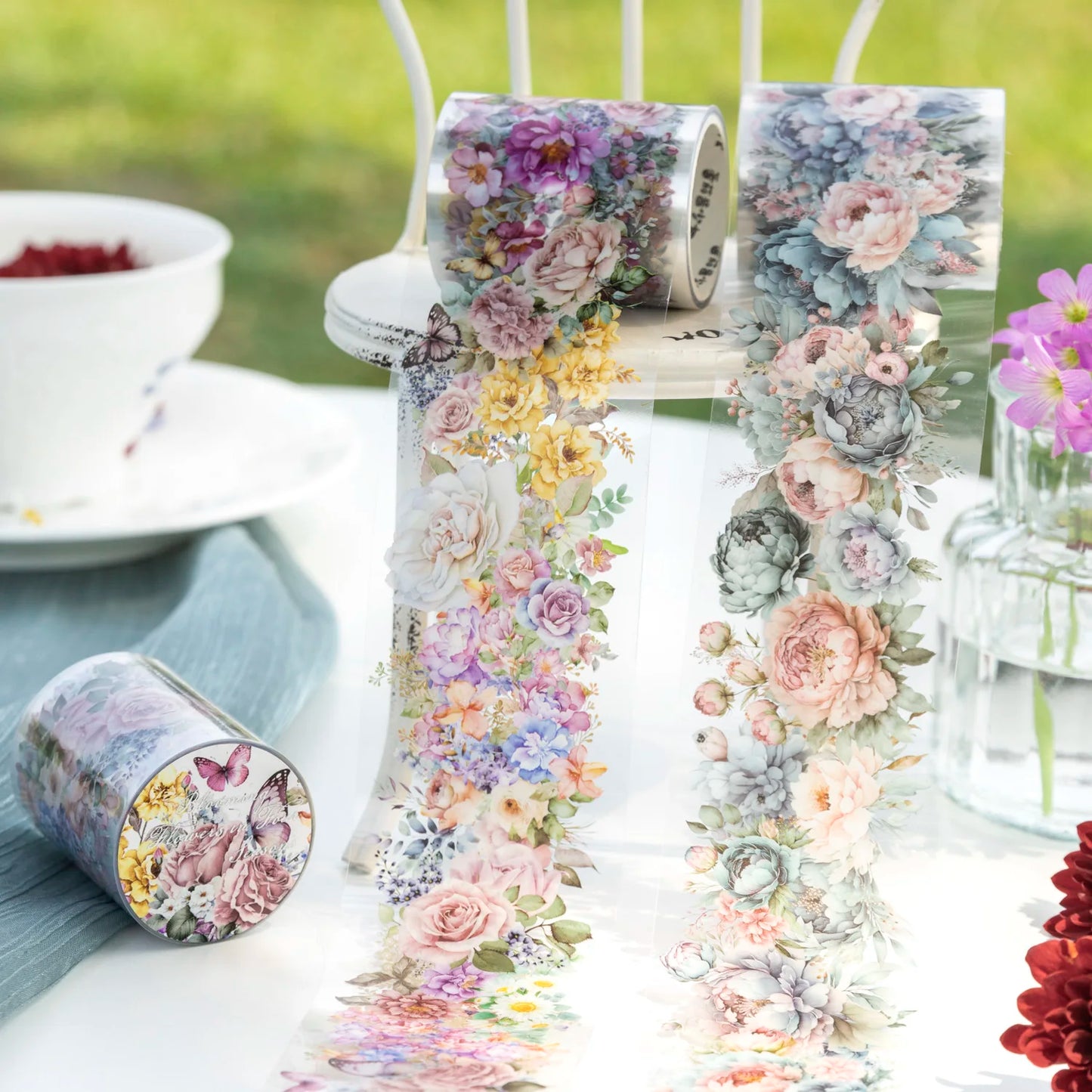 200cm/Roll PET Tape Flowers Four Seasons Series Plant Landscaping