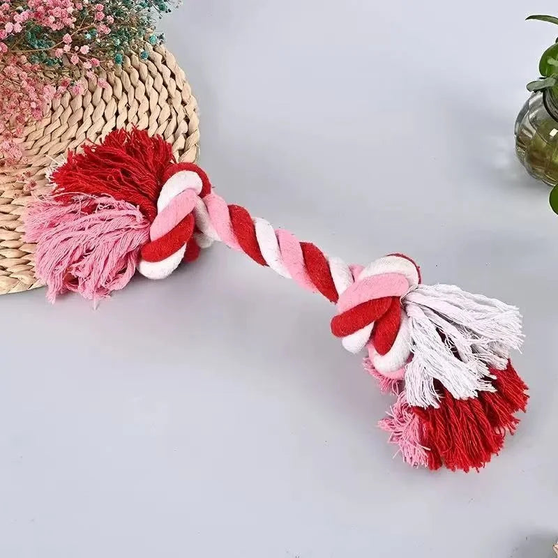 Dog Toy Pet Molar Bite-resistant Cotton Rope Knot for Small Dog Puppy