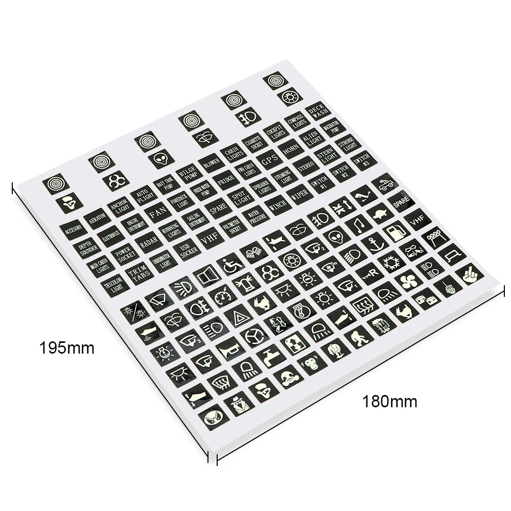 Luminous Car Sticker Instrument Panel Buttons Stickers PVC Truck