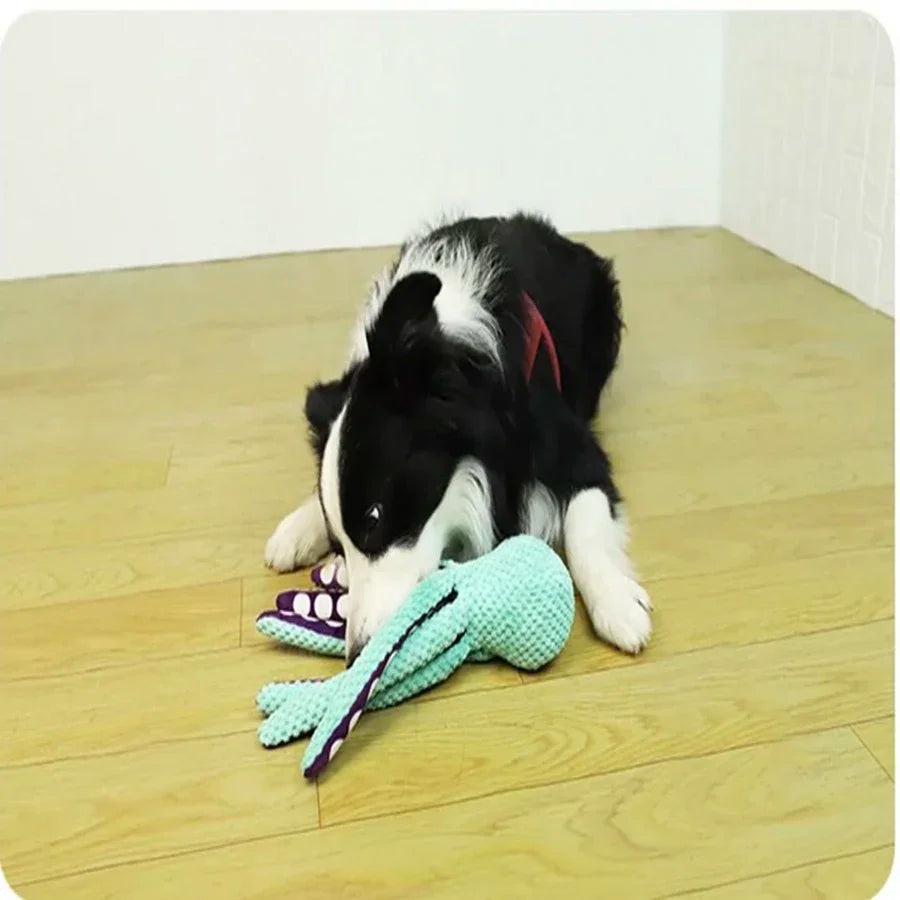 Pet plush octopus toy interactive sound anti-demolition home large and