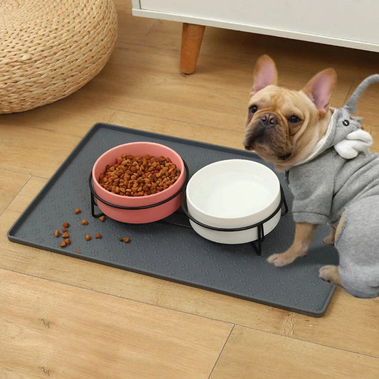 Pet Placemat Nonspill Easy to Clean Foldable Cat and Dog Feeding Mat