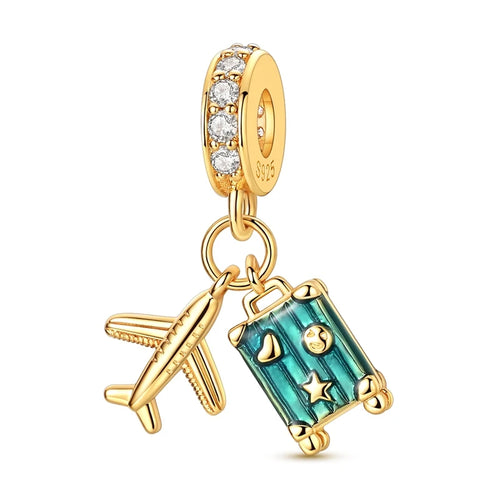 Hot 925 Sterling Silver Gold Charm Bead Pendant Cat Dog Pet Animal