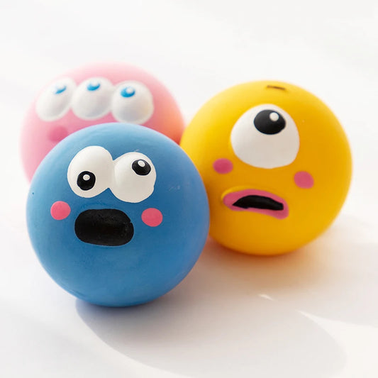 Pet Squeaky Toys Pet Ball Toys Dog Chewing Rubber Ball Cleaning Tooth