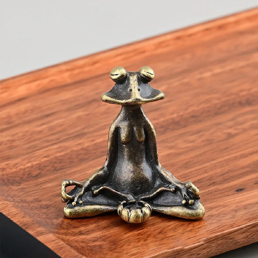Retro Copperware Incense Socket Zen Frog Ornaments Solid Pure Copper