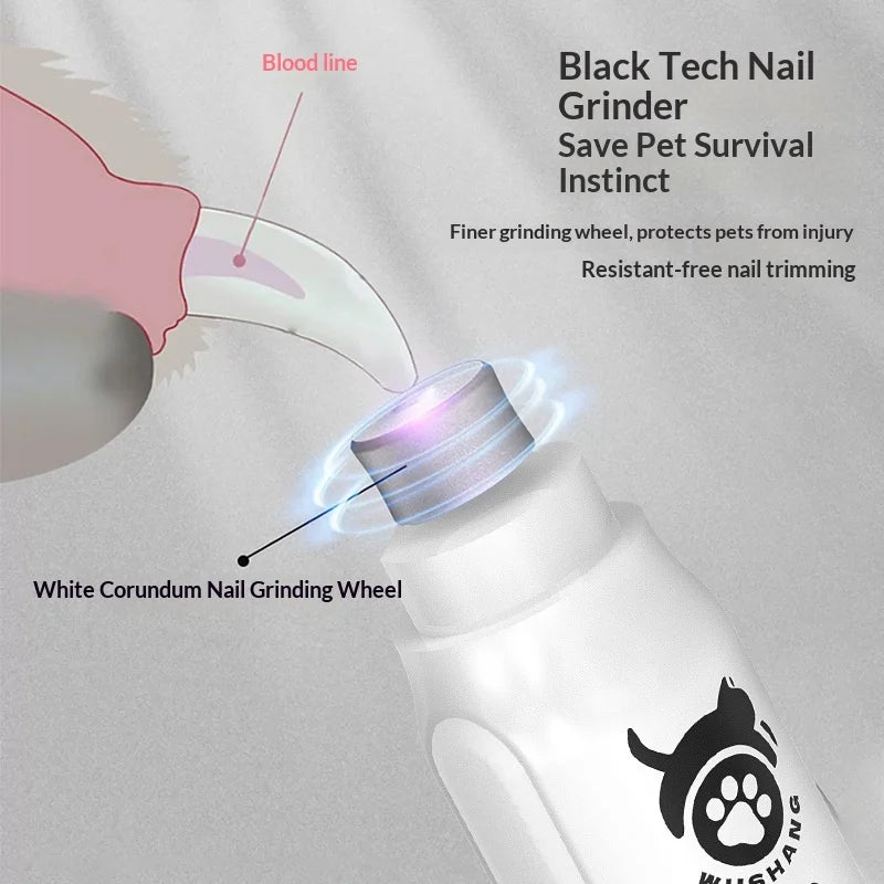 Pet Nail Grinder Electric Trimmer for Cats & Dogs, Grooming Nail