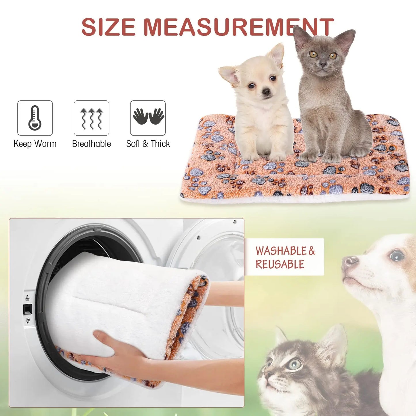 Thicken Flannel Mat Pet Cat Beds Mats Dog Bed Sleeping Mat Soft Warm