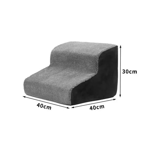 Pet 2/3 Step Dog Stair Cat Pet Ramp Ladder Washable Non Slip Removable